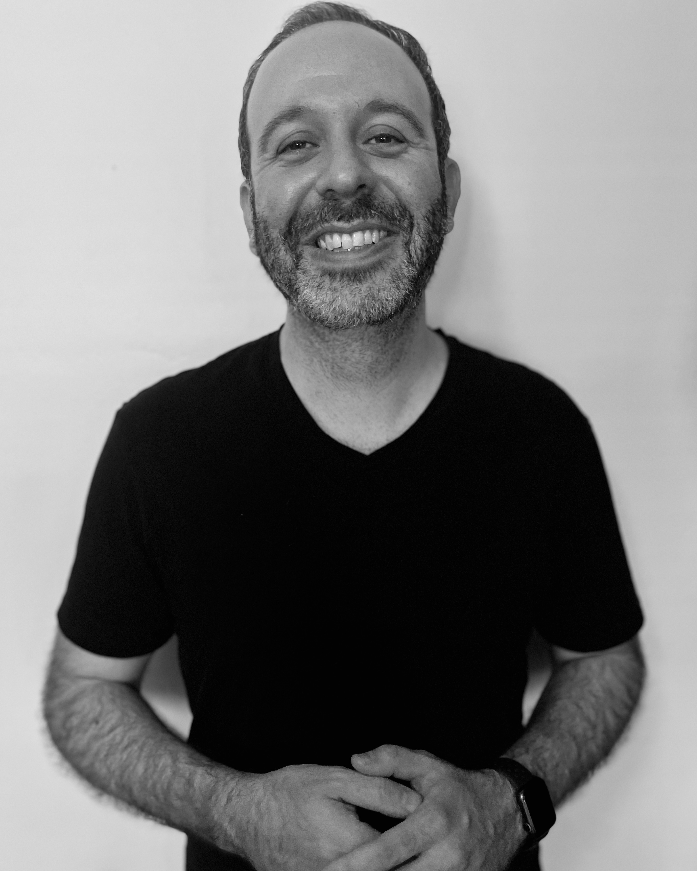 Teo Stoll Black and White Headshot